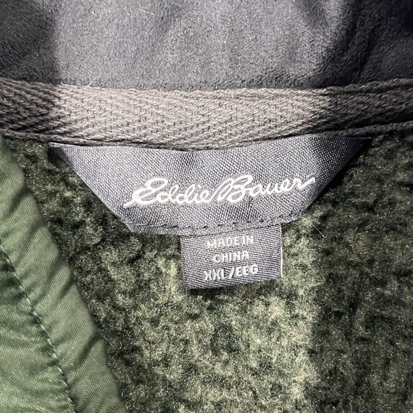 Eddie Bauer Men 1/4 Zip Pullover Heather Green Sweater Side Pockets Size‎ 2XL - Picture 4 of 7